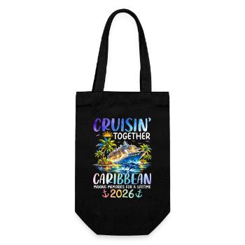 Cruisin Together Caribbean 2027 - Geschenkbeutel für Flaschen - Schwarz - Vorne
