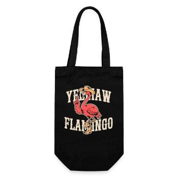 Western Flamingo Rodeo - Gift Bag for Bottles - black - Front