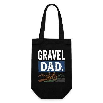 Gravel Dad Fahrrad Papa Bike Abenteuer - Geschenkbeutel für Flaschen - Schwarz - Vorne