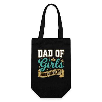 Papa des filles Papa dit cadeau de fille - Sac à bouteille - noir - Devant