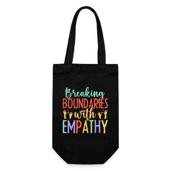 Volunteer Appreciation Breaking Boundaries With - Gift Bag for Bottles - black - Front