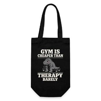 Emo Dinosaur Drôle Entraînement de Gym Triste - Sac à bouteille - noir - Devant