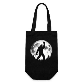 Bigfoot Rock On Sign Sasquatch Yeti Rock And Roll - Geschenkbeutel für Flaschen - Schwarz - Vorne