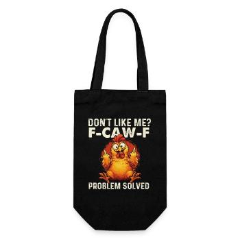 FCawF-Problem gelöst Krähen-Sarkasmus Dunkler Humor - Geschenkbeutel für Flaschen - Schwarz - Vorne