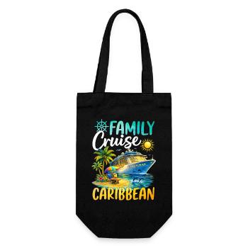 Family Cruise Caribbean - Geschenkbeutel für Flaschen - Schwarz - Vorne