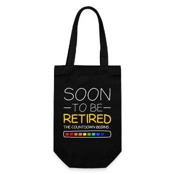Soon To Be Retired The Countdown Begins Retirement - Gift Bag for Bottles - black - Front