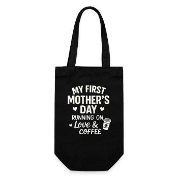 Première fête des mères Humour Idée cadeau pour maman Famille - Sac à bouteille - noir - Devant