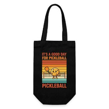 Pickleball Funny Player Its A Good Day For - Gift Bag for Bottles - black - Front