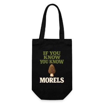 Morchelpilz-jäger Wilde Morchelpilze Auf - Geschenkbeutel für Flaschen - Schwarz - Vorne
