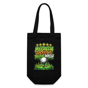 Green golf motif in the lingerie - Gift Bag for Bottles - black - Front