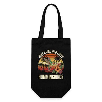 Hummingbird Tropical Sunset - Gift Bag for Bottles - black - Front