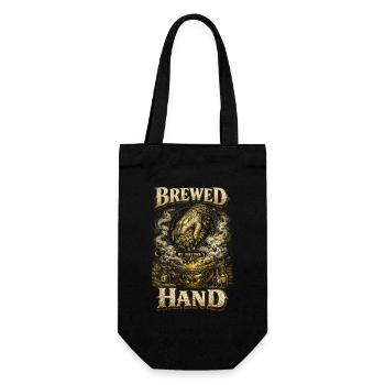 Apotheker Kräutersammler Brewed By Natures Hand - Geschenkbeutel für Flaschen - Schwarz - Vorne