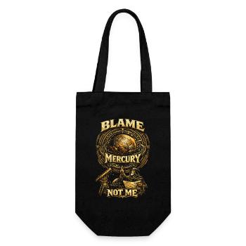 Astronomy Astronomer Blame Mercury Not Me - Gift Bag for Bottles - black - Front