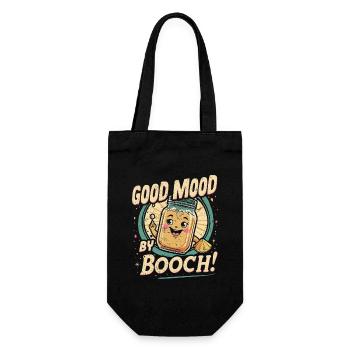 Kombucha Good Mood By Booch - Geschenkbeutel für Flaschen - Schwarz - Vorne