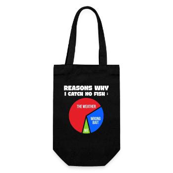 Reasons Why Fishing Lover Fisherman - Gift Bag for Bottles - black - Front