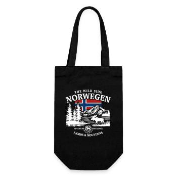 The Wild Side - Norway Vacation Nature Gift - Gift Bag for Bottles - black - Front