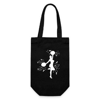 Cheerleader Cheer Mom Cheerleading - Geschenkbeutel für Flaschen - Schwarz - Vorne