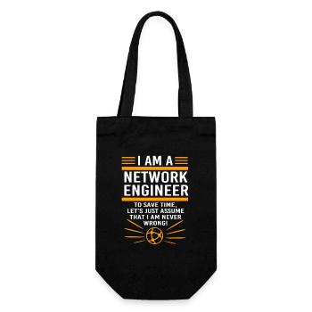 Network Computer Scientist Programmer Admin - Gift Bag for Bottles - black - Front