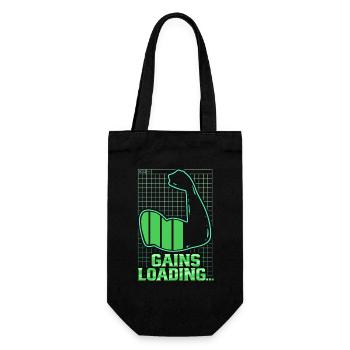 Biceps Biceps Training Gym Gains Loading - Gift Bag for Bottles - black - Front