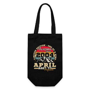 April 2004 Vintage-Geburtstagsgeschenk - Geschenkbeutel für Flaschen - Schwarz - Vorne