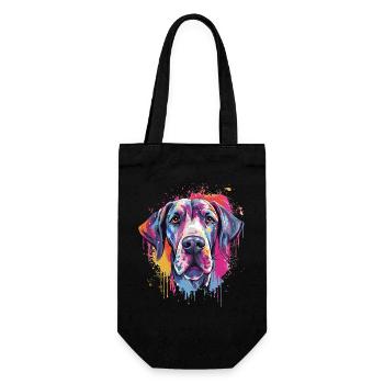 Art coloré éclaboussuré de chien en grand dogue - Sac à bouteille - noir - Devant