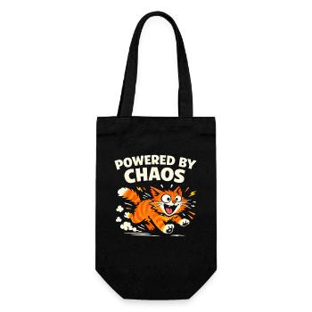 Orange Cat Chaos Funny Cat Orange Tabby Meme - Gift Bag for Bottles - black - Front