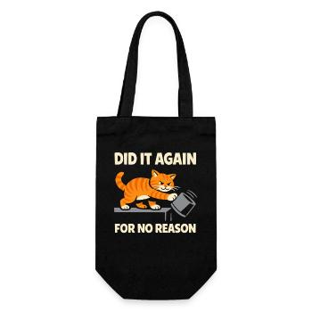 Orange Cat Chaos Funny Cat Orange Tabby Meme - Gift Bag for Bottles - black - Front