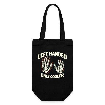 Left Handed Only Cool Skeleton Hands - Gift Bag for Bottles - black - Front