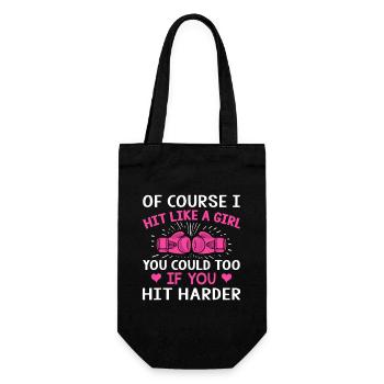 Citation de boxe sur Hit Like A Girl - Sac à bouteille - noir - Devant