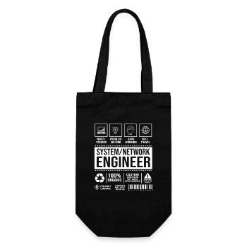 Netzwerk Informatiker Programmierer Admin - Geschenkbeutel für Flaschen - Schwarz - Vorne