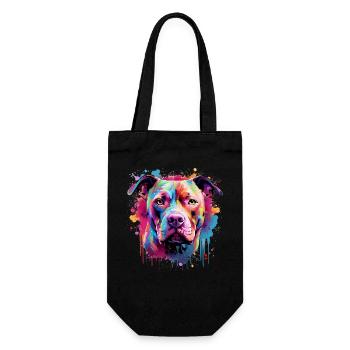 Art éclaboussuré de Pitbull Dog Coloré - Sac à bouteille - noir - Devant