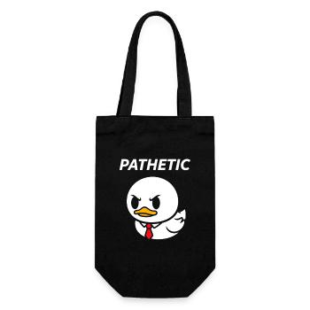 Canard pathétique avec cravate - Sac à bouteille - noir - Devant
