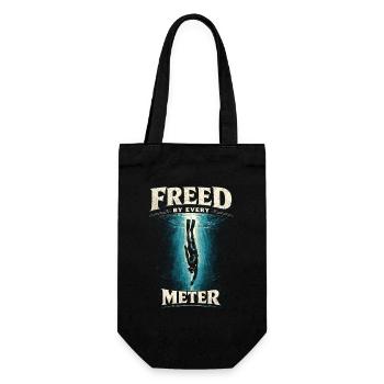 Freediving Freed By Every Meter - Gift Bag for Bottles - black - Front