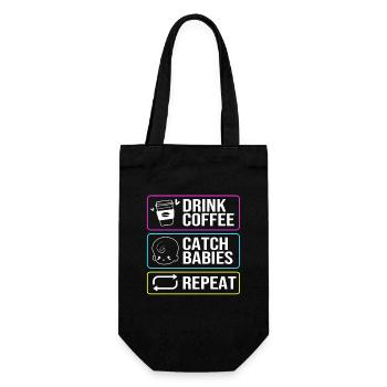 Midwife - Gift Bag for Bottles - black - Front