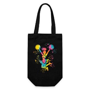 Cheerleader Cheer Mom Cheerleading - Geschenkbeutel für Flaschen - Schwarz - Vorne