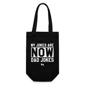 Dad Jokes Now - Gift Bag for Bottles - black - Front