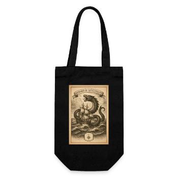 Avertissement Léviathan | Monstre marin nautique - Sac à bouteille - noir - Devant