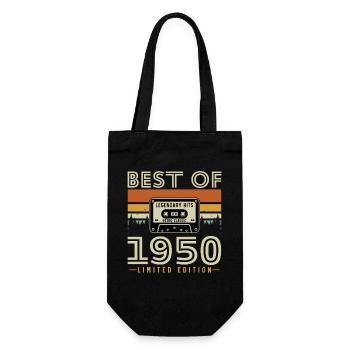 1950's Vintage Retro Birthday Gift - Gift Bag for Bottles - black - Front