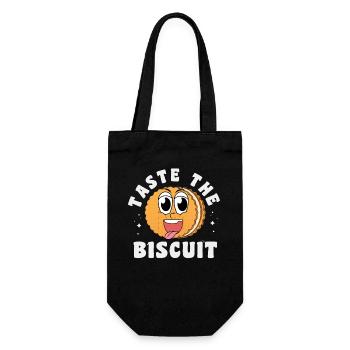 Goûte au biscuit Biscuit Biscuit Cartoon Cookie - Sac à bouteille - noir - Devant