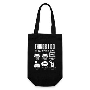 What I do in my free time: Funny Automec - Gift Bag for Bottles - black - Front
