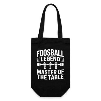 Tischfußball Evolution Lustiges Kickern Foosball - Geschenkbeutel für Flaschen - Schwarz - Vorne