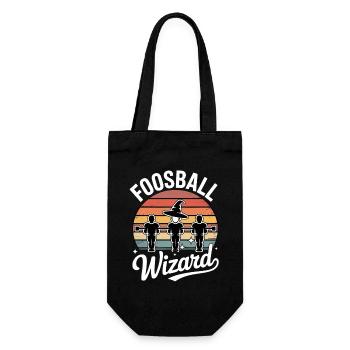 Tischfußball Evolution Lustiges Kickern Foosball - Geschenkbeutel für Flaschen - Schwarz - Vorne