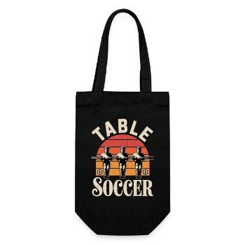Tischfußball Evolution Lustiges Kickern Foosball - Geschenkbeutel für Flaschen - Schwarz - Vorne