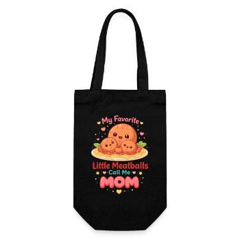 Mes petites boulettes m’appellent Mama Design - Sac à bouteille - noir - Devant