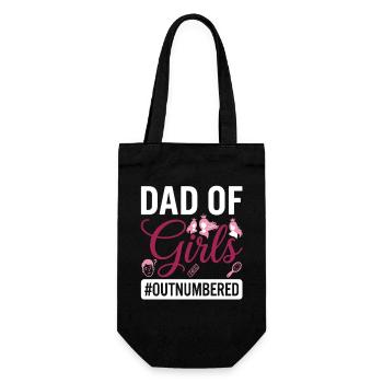 Papa des filles Papa fille qui dit cadeau - Sac à bouteille - noir - Devant