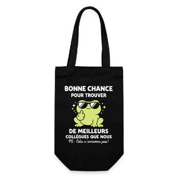 Bonne chance pour trouver de meilleurs collègues - Sac à bouteille - noir - Devant