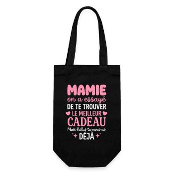 Mamie cherche le meilleur cadeau - Sac à bouteille - noir - Devant
