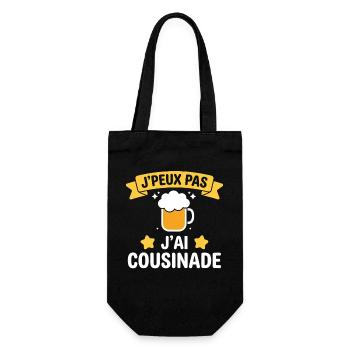 J'peux pas j'ai cousinade - Sac à bouteille - noir - Devant