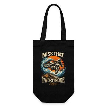 Dirtbike Dirt Bike Motocross Miss That Two Stroke - Gift Bag for Bottles - black - Front