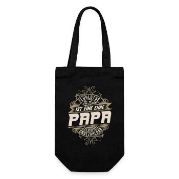 Fluglotse Papa - Geschenkbeutel für Flaschen - Schwarz - Vorne